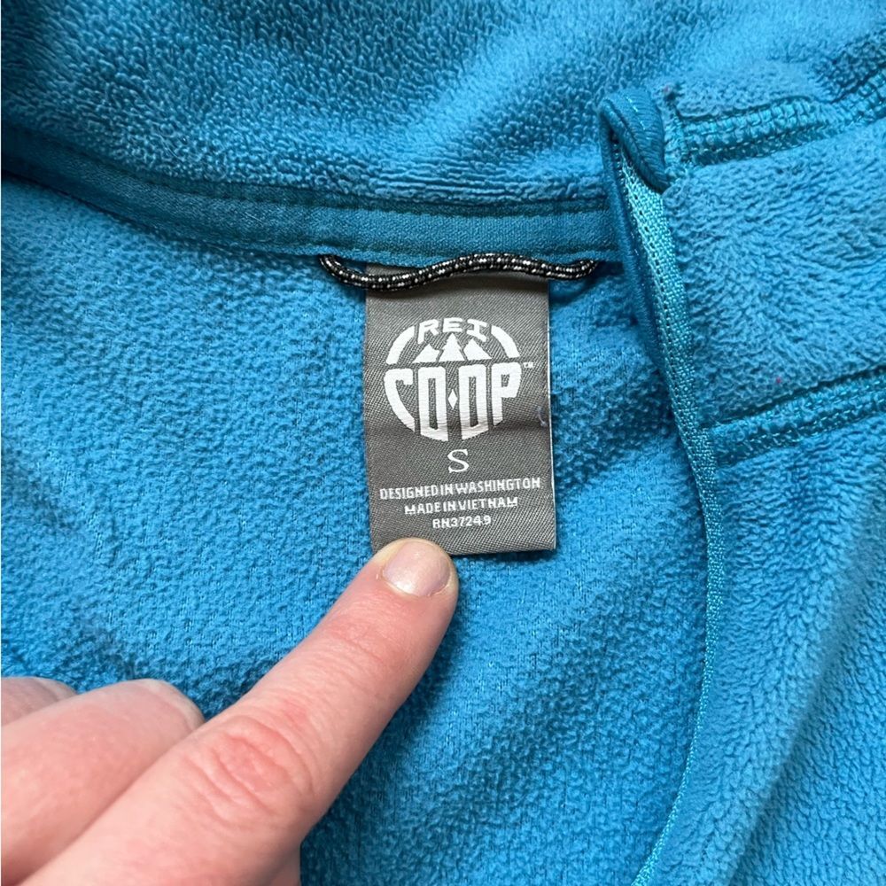 REI Co-Op Blue 1/4 Zip Lightweight Fleece Size S - Picture 6 of 6